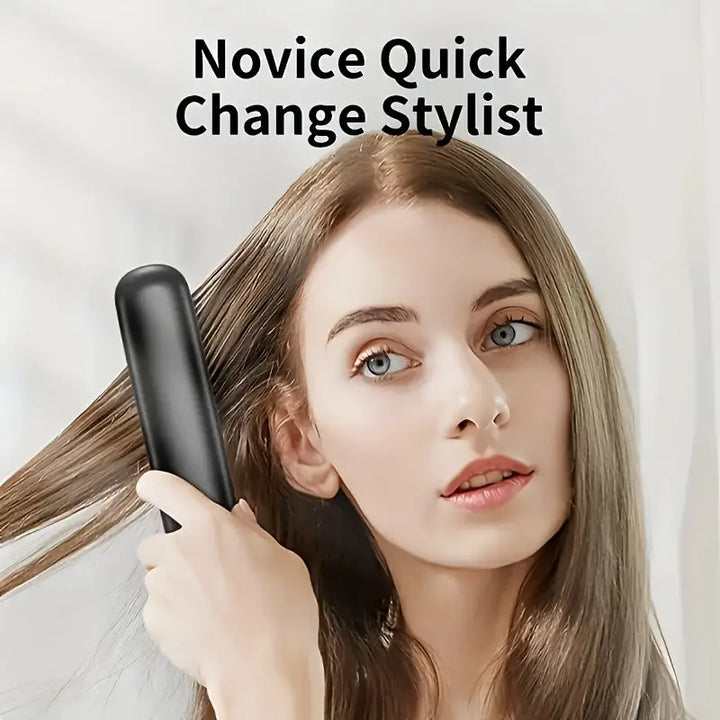 Portable Wireless Hair Straightener Comb - USB Charging, 3-speed Temperature Control, Negative Ion Technology, Long-lasting Luster, LED Display Screen, Lightweight, Perfect for Travel, with Comb And Clip Included My Store